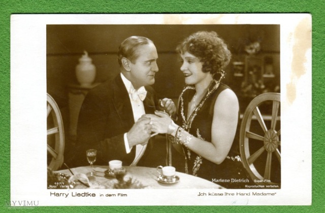 Marlene Dietrich & Harry Liedtke w filmie "Ich küsse Ihre Hand, Madame"