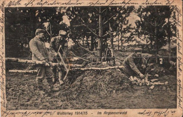 Codzienność Żołnierzy w Lesie Argońskim, obieg 1915