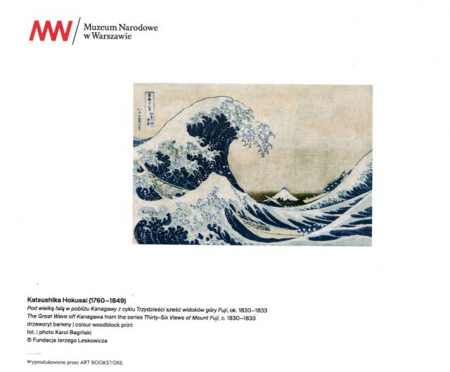 Katsushika Hokusai Pod wielką falą w pobliżu Kanagawy z cyklu Trzydzieści sześć widoków góry Fuji, ok. 1830-1833